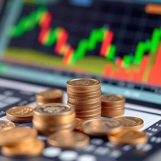 Miniature du cours d'analyse financière représentant des graphiques boursiers et des pièces de monnaie.